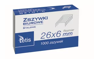 Tetis Zszywki biurowe 26/6 GZ101-C 1000 szt. - Zszywki - miniaturka - grafika 1