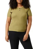 Koszulki i topy damskie - G-STAR RAW T-shirt damski typu gofrle Granddad Slim, Zielony (Fresh Army Green C983-9822), S - miniaturka - grafika 1