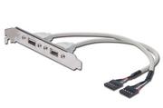 Kable USB - Digitus 0,25 m długość wtyczka A 2 X 5-pin IDC Slotblech kabel USB - miniaturka - grafika 1