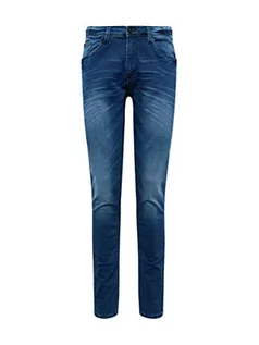 Spodenki męskie - Blend BHJet Fit Jogg Fit Jogg - NOOS męskie spodnie jeansowe Denim Slim Fit, Denim Middle Blue (76201), 29W / 32L - grafika 1