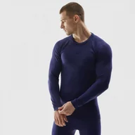Koszulki sportowe męskie - Męski longsleeve termoaktywny 4F 4FRAW23USEAM141-31S - granatowy - miniaturka - grafika 1