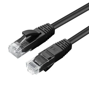 Microconnect MC-UTP6A0015S kabel sieciowy Czarny 0,15 m Cat6a U/UTP (UTP) MC-UTP6A0015S - Kable miedziane - miniaturka - grafika 1