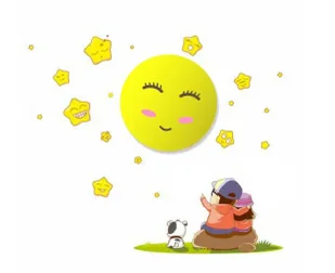 Naklejana lampka nocna LED słoneczko - N51-Artelia - Lampy stojące - miniaturka - grafika 1