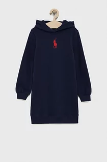 Sukienki - Ralph Lauren Polo Polo Sukienka dziecięca kolor granatowy mini prosta - grafika 1