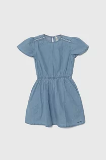 Sukienki i spódniczki dla dziewczynek - Pepe Jeans sukienka jeansowa dziecięca QUINCY kolor niebieski mini rozkloszowana - grafika 1