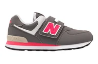 Buty dla dziewczynek - Buty dziewczęce New Balance 574 sneakersy na rzepy-35 - miniaturka - grafika 1