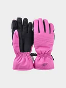Rękawice narciarskie - 4F Rękawice narciarskie Thinsulate damskie - różowe XL - miniaturka - grafika 1
