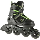 Rolki - Łyżworolki NA19088 Nils Extreme czarno-zielone - 31-34 - miniaturka - grafika 1