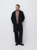 Płaszcze męskie - Reserved - Płaszcz z kołnierzem - czarny - miniaturka - grafika 1