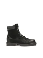 Botki męskie - Uniwersalne czarne trzewiki męskie z zamszu - 45 - miniaturka - grafika 1