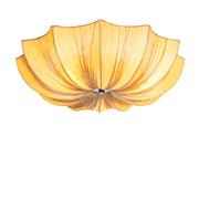 Oprawy, klosze i abażury - QAZQA Designerska lampa sufitowa beżowy jedwab 52 cm 3-punktowy - Plu - miniaturka - grafika 1