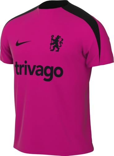 Nike Chelsea Shirt CFC M Nk Df Strk Ss Top K3R, Pink Prime/Pink Prime/Black/Black, FQ2607-659, L