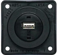 Gniazdka elektryczne - Hager Polo Integro Gniazdo USB ładowania pojedyncze, 12V, 3A; antracyt mat, mechanizm czarny 926032505 926032505 - miniaturka - grafika 1