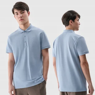Koszulka Polo 4F Męska T-shirt Sportowy Basic M TPTSM407 SS25 - Koszulki męskie - miniaturka - grafika 1