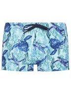 Kąpielówki męskie - HOM Kąpielówki Tartane 402915 Niebieski - miniaturka - grafika 1