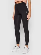 Spodnie damskie - Adidas Legginsy Lougewear adicolor Essentials H06625 Czarny Skinny Fit - miniaturka - grafika 1