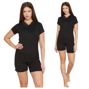 PIŻAMA DAMSKA WISKOZA Z WISKOZY KRÓTKI RĘKAW KRÓTKIE SPODENKI ELEGANCKA WYGODNA MODNA LETNIA KRÓTKA M - Piżamy damskie PIŻAMA DAMSKA WISKOZA Z WISKOZY KRÓTKI RĘKAW KRÓTKIE SPODENKI ELEGANCKA WYGODNA MODNA LETNIA KRÓTKA M - Piżamy damskie - miniaturka - grafika 1