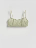 Biustonosze - Reserved - Miękki biustonosz z haftem - jasnozielony - miniaturka - grafika 1