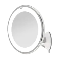 Lusterka do makijażu - Lustro powiększające 10x z oświetleniem LED i blokowaną przyssawką Obrót o 360° - miniaturka - grafika 1
