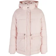 Kurtki damskie - Urban Classics Damska kurtka puchowa w talii, luźny krój na zimne dni, dostępna w wielu kolorach, rozmiarach XS-5XL, Rosa, S - miniaturka - grafika 1