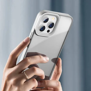 Baseus Crystal Phone Case pancerne etui do iPhone 13 Pro z żelową ramką szary ARJT000413 - Etui i futerały do telefonów - miniaturka - grafika 25