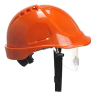 Akcesoria BHP - Hełm Endurance z wizjerką PORTWEST [PW55] Pomarńcz - miniaturka - grafika 1