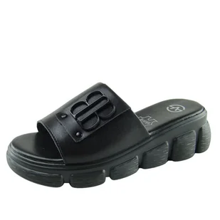 Klapki damskie VINCEZA gruba podeszwa skóra - Klapki i japonki damskie - miniaturka - grafika 1