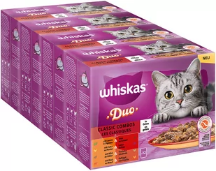 Zestaw Whiskas Duo, saszetki, 48 x 85 g - Classic Combos w galarecie - Mokra karma dla kotów - miniaturka - grafika 1