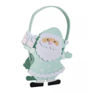 Opakowania i torebki na prezenty - Torebka w kształcie Mikołaja, 16 x 18, turkusowa - miniaturka - grafika 1