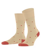 Skarpetki damskie - FALKE Męskie skarpety w kropki, bawełna, niebieskie, czarne, wiele innych kolorów, wzmocnione skarpety męskie ze wzorem, oddychające, w kropki i cienkie, 1 para, beżowy (Paper Bag 4065), 43-46 EU - miniaturka - grafika 1