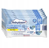 Chusteczki nawilżane - Chusteczki nawilżane Babydream senitive 6x 60 szt. - miniaturka - grafika 1