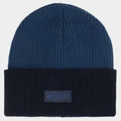 Czapki damskie - Czapka Dziecięca 4F Zimowa Beanie Granatowa 4FJWAW24ACAPM427 Granatowy - miniaturka - grafika 1