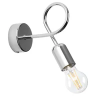 Lampy ścienne - Ścienna lampa Supeł SL.1439 Sollux skręcona do sypialni chrom - miniaturka - grafika 1