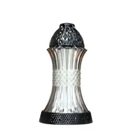 Lampiony i znicze - Zestaw 4 x Znicz szklany klepsydra 33 cm szary - miniaturka - grafika 1