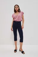 Spodnie damskie - Spodnie rybaczki lyocell-36 - miniaturka - grafika 1