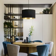 Lampy sufitowe - Żyrandol Zaragoza czarny/złoty 1-punktowy Ø38cm - miniaturka - grafika 1