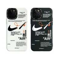 Etui i futerały do telefonów - Dla Iphone nike Matowe etui na telefon 13pro/12pro, białe - miniaturka - grafika 1