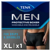 Bielizna lecznicza - Tena Men Protective Boxer, wielorazowe bokserki na lekkie nietrzymanie moczu, czarne, rozmiar XL, 1 sztuka - miniaturka - grafika 1