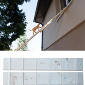 Pozostałe akcesoria dla kotów - QLS DRABINKA DREWNIANA SCHODY DLA KOTA 3M + HACZYKI - miniaturka - grafika 1