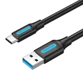 Kable - Kabel USB 3.0 A do USB-C Vention COZBG 3A 1,5m czarny PVC - miniaturka - grafika 1