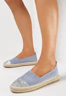 Espadryle damskie - Niebieskie Espadryle Nysalenia - miniaturka - grafika 1