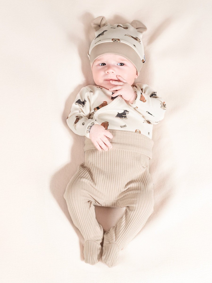 Niemowlęce półśpiochy bawełna prążkowana Nicol r.68