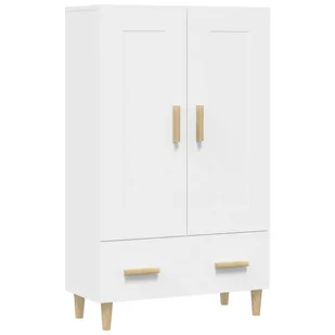 Lumarko Wysoka szafka, biała, 70x31x115 cm, materiał drewnopochodny - Szafki do salonu - miniaturka - grafika 3
