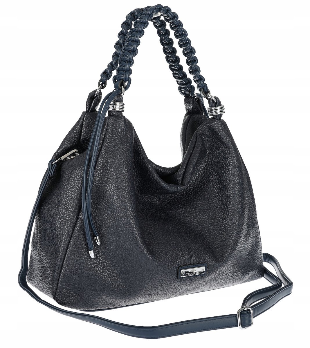 Torebka Damska Włoskiej marki CHARRO Worek listonoszka A4 CH819 granatowa