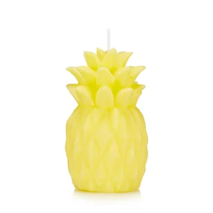 Świeca dekoracyjna ANANAS 12 cm kolor ŻÓŁTY - Świece - miniaturka - grafika 1