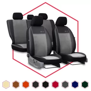 Komplet uniwersalnych pokrowców samochodowych Exclusive alkantara jasnoszare - Pokrowce na fotele - miniaturka - grafika 1