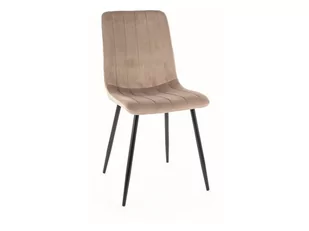 Krzesło wwelurowe ALAN VELVET ciemny beż SIGNAL - Krzesła - miniaturka - grafika 1