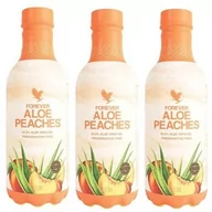 Soki i napoje niegazowane - Forever Aloe Peaches - nektar z miąższem z liści aloesu o smaku brzoskwiniowym, Zestaw 3 x 1l - miniaturka - grafika 1