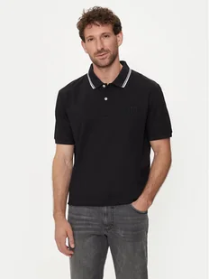 Gant Polo Contrast 2013039 Czarny Regular Fit - Koszulki męskie - miniaturka - grafika 1