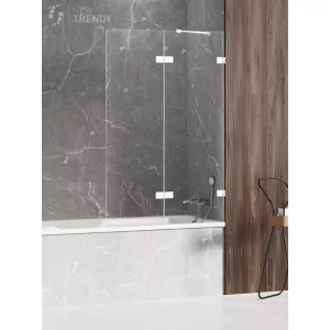 New Trendy EXK-2974 PARAWAN NAWANNOWY AVEXA WHITE U 110x150 CZYSTE 6mm ACTIVE SHIELD - Parawany nawannowe - miniaturka - grafika 1